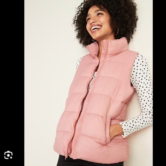 Puffer Vest powder pink frost free size Medium - Picture 2 of 9